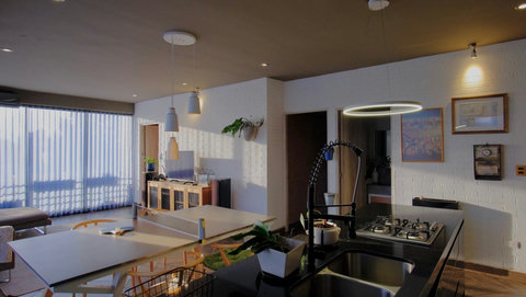 Isla Cocina integrada a Estancia