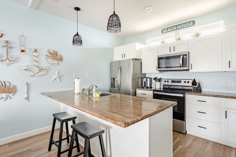 Breakfast bar seating for three