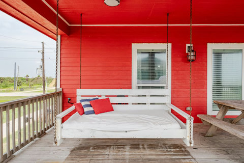 Porch swing bed for afternoon naps