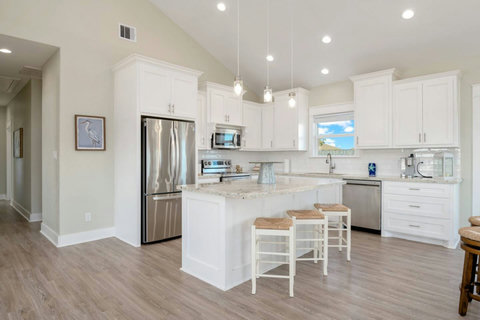 Kitchen with stainless appliances