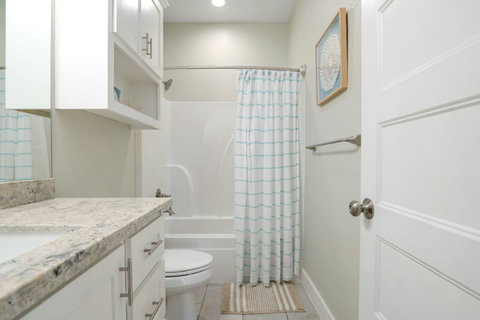 Hall bath vanity