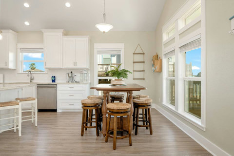 High-top dining table for six