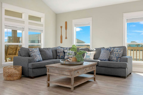 Living room with lots of natural light