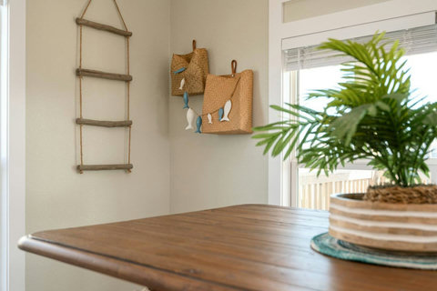Coastal touches in the dining area