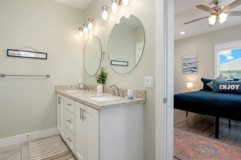 Primary bath with a double vanity