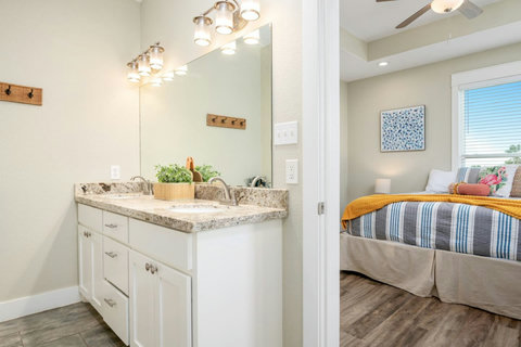 Primary bath with a double vanity