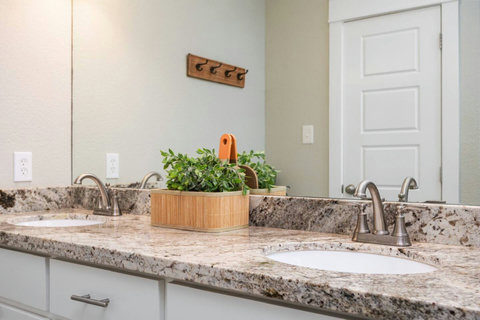 Granite double vanity