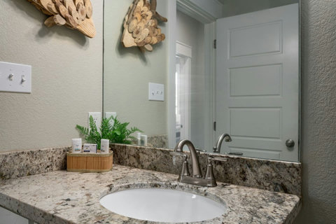Granite bath vanity