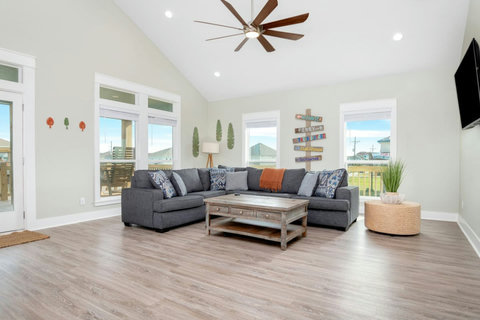 Living room with lots of natural light