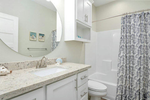 Hall bath vanity