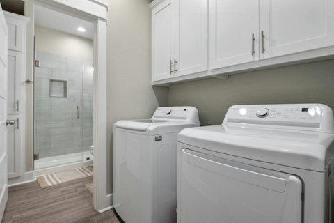 Laundry room with washer and dryer