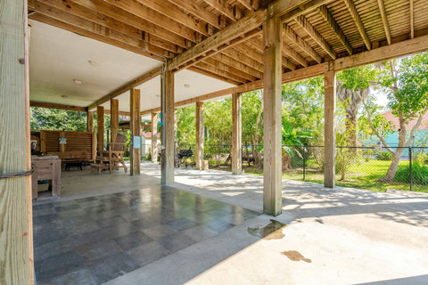 Shaded patio with plenty of room