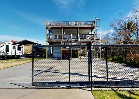 Gated parking pad