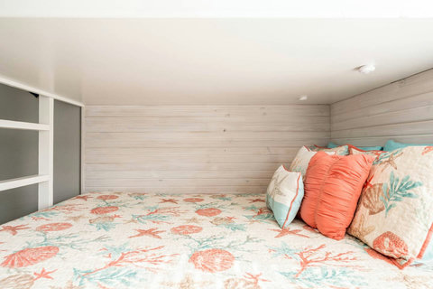 Cozy bottom bunk