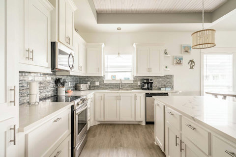 White kitchen with plenty of counters