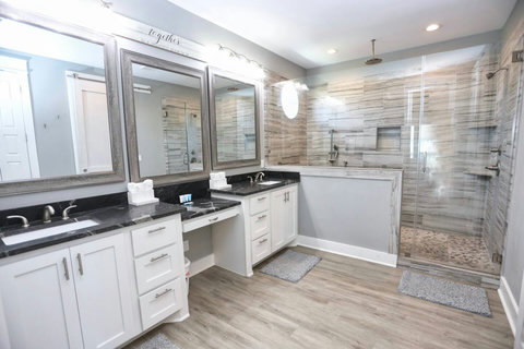 Primary bath with a walk-in shower
