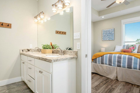 Primary bath with a double vanity