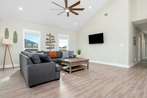 Big sectional and smart TV