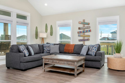 Living room with lots of natural light
