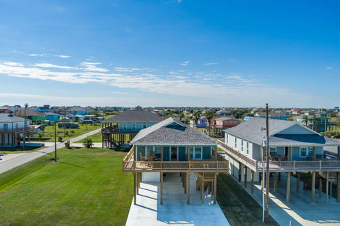 The two houses side by side from above