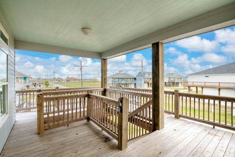 Covered deck stairs