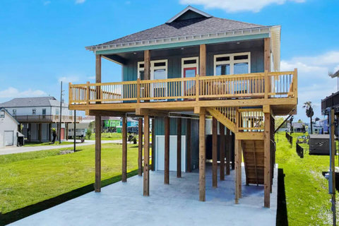 Covered deck and stairs