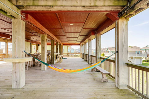 Hammocks on the covered deck