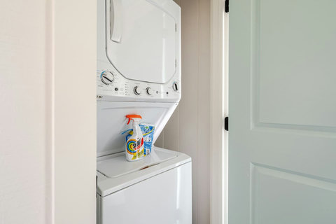 Stacked washer and dryer