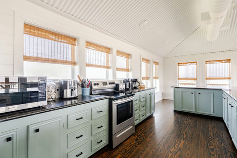 Kitchen with stainless appliances and plenty of counters