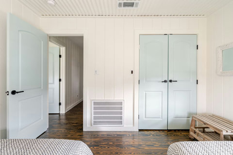 Bedroom with a double closet