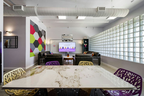 Marble dining table for six