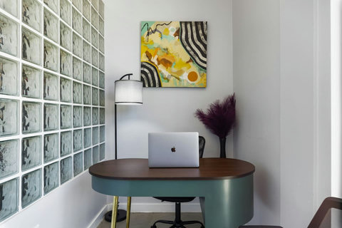 Quiet desk for remote work