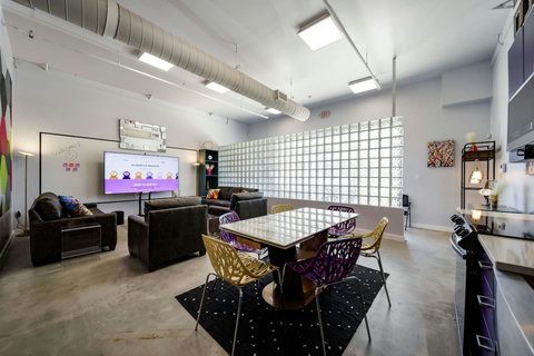 Dining table and lounge