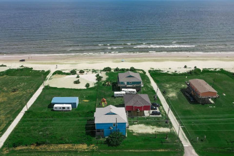 The Gulf is just a short walk across the dunes