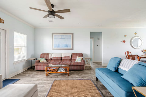 Comfy sofas for relaxing after a day on the sand