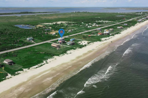 Miles of beach right down the road
