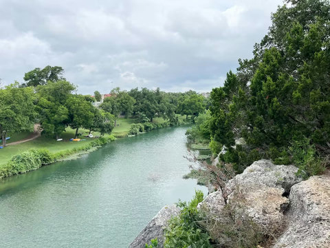 Walking trail along the river