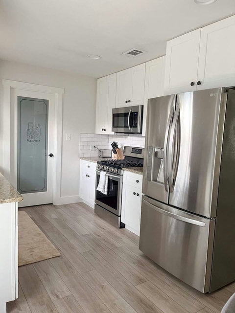 Kitchen with stainless appliances