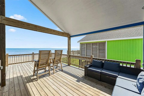 Gulf view from the covered deck