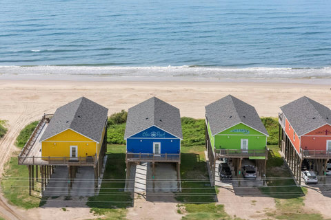 The houses from the beach side