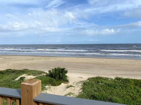 The beach just past the dunes