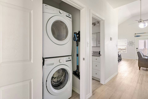 Stacked washer and dryer