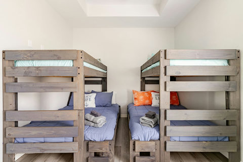 Bunks with fresh towels waiting