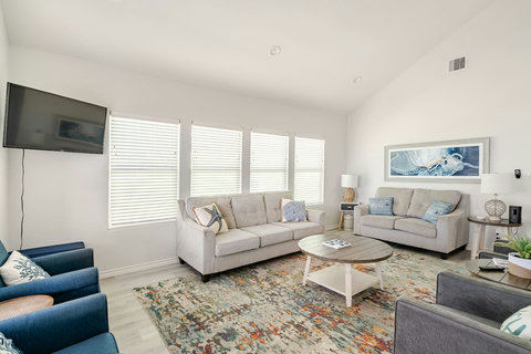 Sofas, armchairs and a smart TV