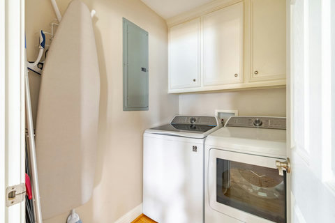 Laundry room with washer and dryer