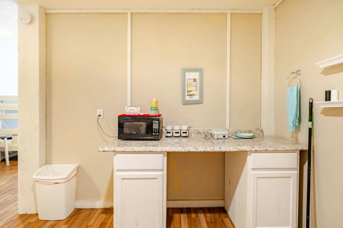 Microwave and coffee station