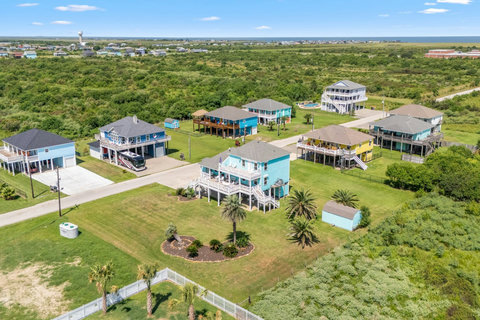 Aerial view of the neighborhood