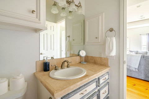 Hall bath vanity
