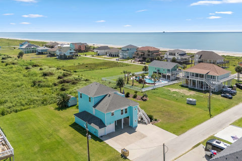 Aerial view toward the Gulf