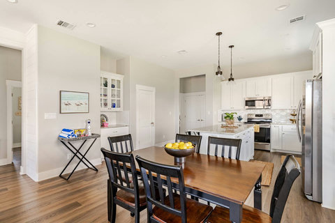 Dining table next to the kitchen